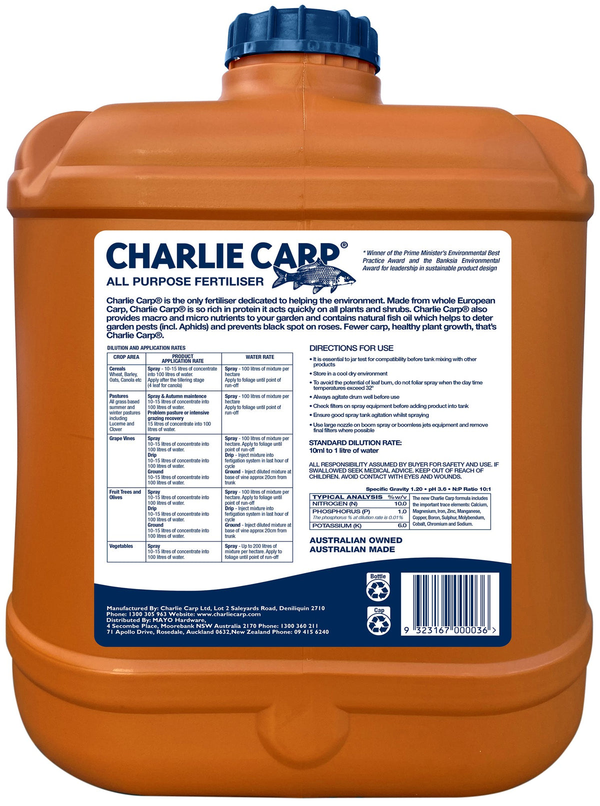 Charlie Carp 20 Litre All Purpose